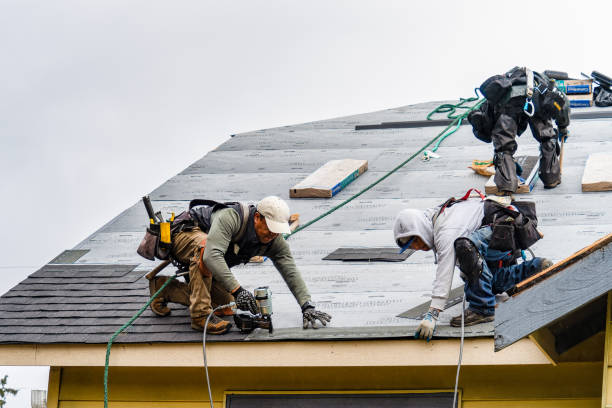 Professional Roofing technician working in Braintree, MA